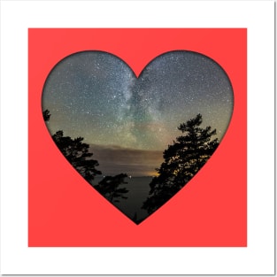 heart space valentines day gift t-shirt Posters and Art